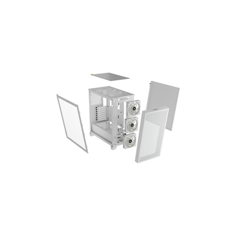 Corsair 3000D RGB Airflow, Tower-Gehäuse(weiß, Tempered Glass)