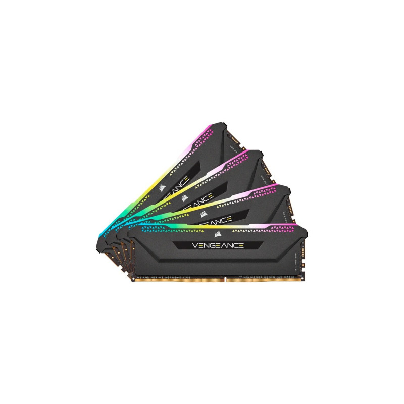 Corsair DIMM 128 GB DDR4-3200 (4x 32 GB) Quad-Kit, Arbeitsspeicher(schwarz, CMH128GX4M4E3200C16, Vengeance RGB PRO SL, INTEL XMP)