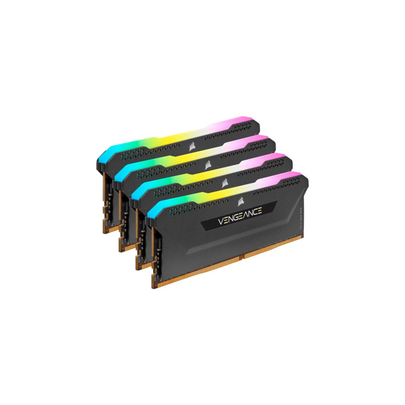 Corsair DIMM 128 GB DDR4-3200 (4x 32 GB) Quad-Kit, Arbeitsspeicher(schwarz, CMH128GX4M4E3200C16, Vengeance RGB PRO SL, INTEL XMP)