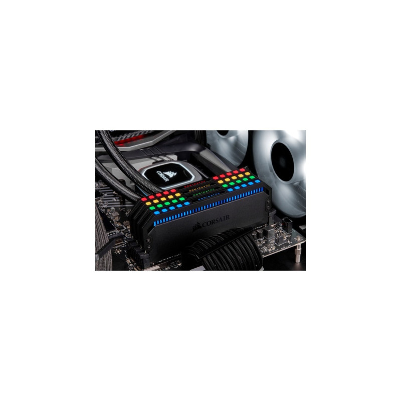 Corsair DIMM 128 GB DDR4-3200 (4x 32 GB) Quad-Kit, Arbeitsspeicher(schwarz, CMT128GX4M4E3200C16, Dominator Platinum RGB, INTEL XMP)