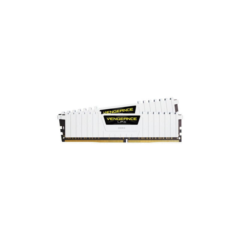 Corsair DIMM 16 GB DDR4-2666 (2x 8 GB) Dual-Kit, Arbeitsspeicher(weiß, CMK16GX4M2A2666C16W, Vengeance LPX, INTEL XMP)