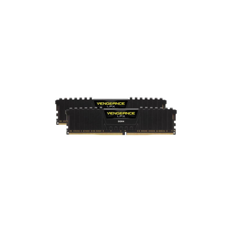 Corsair DIMM 16 GB DDR4-3000 (2x 8 GB) Dual-Kit, Arbeitsspeicher(schwarz, CMK16GX4M2D3000C16, Vengeance LPX, INTEL XMP)
