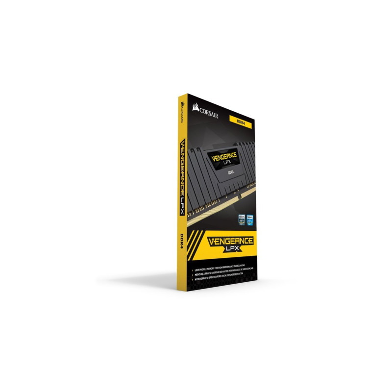 Corsair DIMM 16 GB DDR4-3000 (2x 8 GB) Dual-Kit, Arbeitsspeicher(schwarz, CMK16GX4M2D3000C16, Vengeance LPX, INTEL XMP)