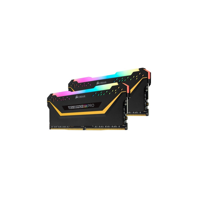 Corsair DIMM 16 GB DDR4-3200 (2x 8 GB) Dual-Kit, Arbeitsspeicher(schwarz, CMW16GX4M2E3200C16-TUF, Vengance RGB Pro, INTEL XMP)
