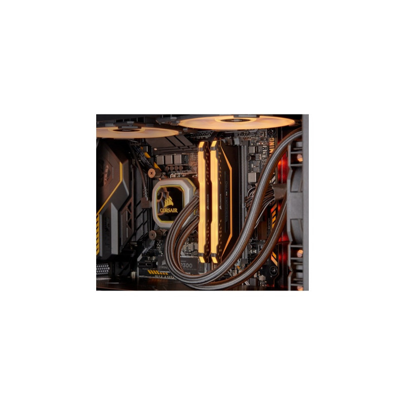 Corsair DIMM 16 GB DDR4-3200 (2x 8 GB) Dual-Kit, Arbeitsspeicher(schwarz, CMW16GX4M2E3200C16-TUF, Vengance RGB Pro, INTEL XMP)