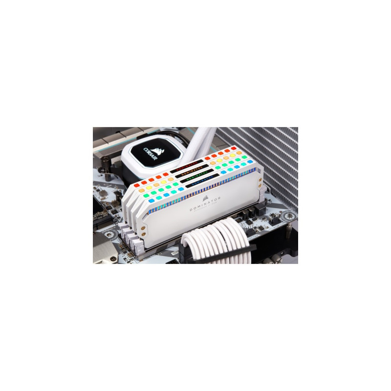 Corsair DIMM 16 GB DDR4-3200 (2x 8 GB) Dual-Kit, Arbeitsspeicher(weiß, CMT16GX4M2E3200C16W, Dominator Platinum RGB, INTEL XMP)