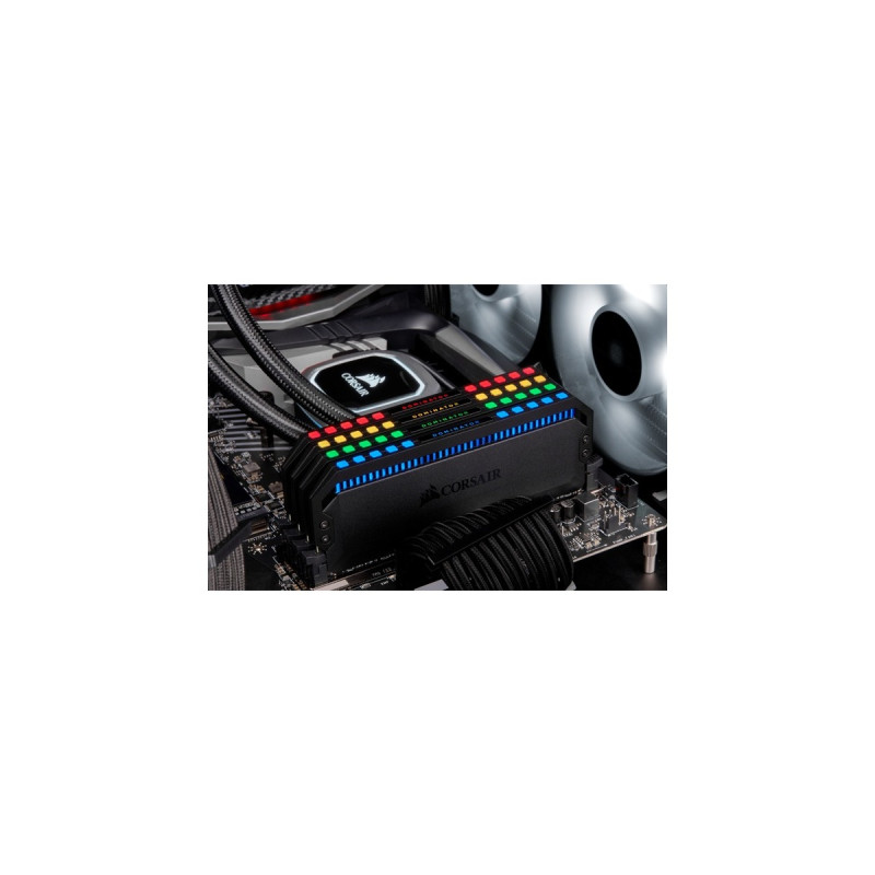 Corsair DIMM 16 GB DDR4-3200 (2x 8 GB) Dual-Kit, Arbeitsspeicher(schwarz, CMT16GX4M2E3200C16, Dominator Platinum RGB, INTEL XMP)