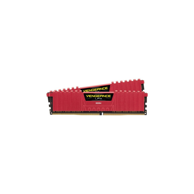 Corsair DIMM 16 GB DDR4-3200 (2x 8 GB) Dual-Kit, Arbeitsspeicher(rot, CMK16GX4M2B3200C16R, Vengeance LPX, INTEL XMP)