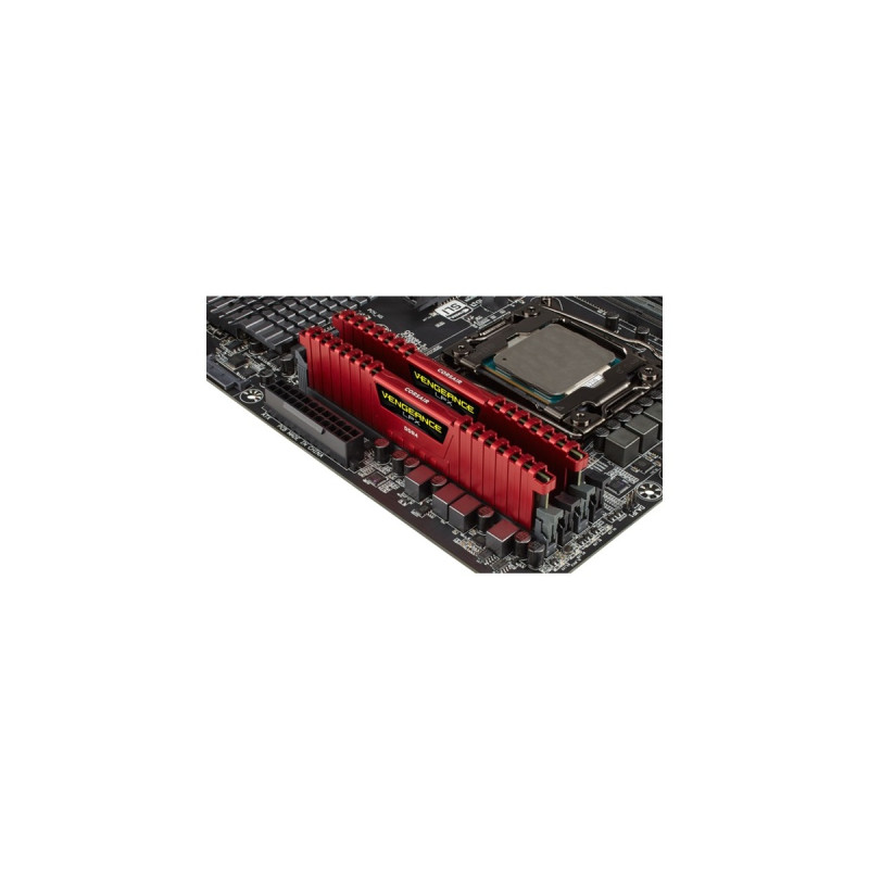 Corsair DIMM 16 GB DDR4-3200 (2x 8 GB) Dual-Kit, Arbeitsspeicher(rot, CMK16GX4M2B3200C16R, Vengeance LPX, INTEL XMP)