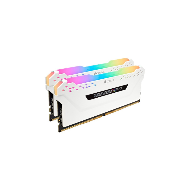 Corsair DIMM 16 GB DDR4-3200 (2x 8 GB) Dual-Kit, Arbeitsspeicher(weiß, CMW16GX4M2C3200C16W, Vengeance RGB PRO, INTEL XMP)
