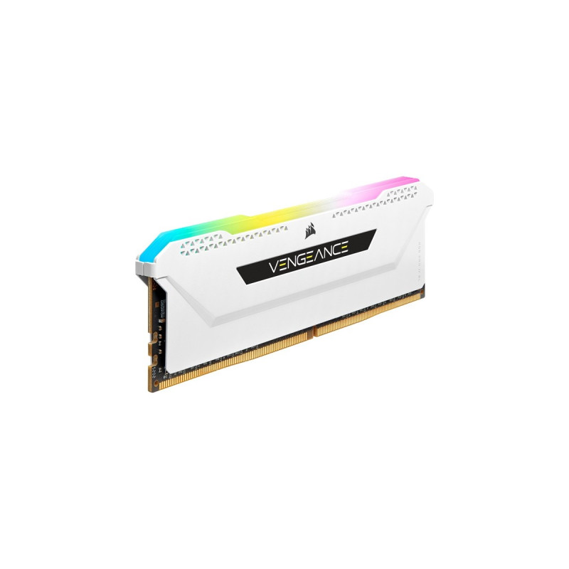Corsair DIMM 16 GB DDR4-3600 (2x 8 GB) Dual-Kit, Arbeitsspeicher(weiß, CMH16GX4M2D3600C18W, Vengeance RGB PRO SL, INTEL XMP)