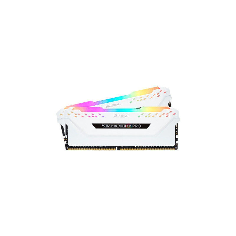Corsair DIMM 16 GB DDR4-3600 (2x 8 GB) Dual-Kit, Arbeitsspeicher(weiß, CMW16GX4M2D3600C18W, Vengeance RGB PRO, INTEL XMP)