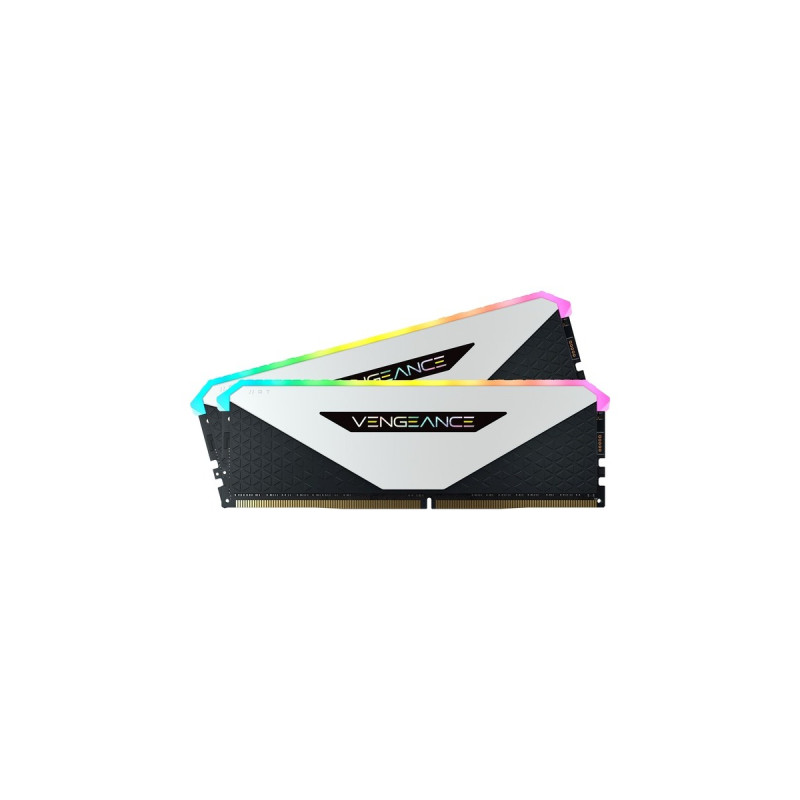 Corsair DIMM 16 GB DDR4-3600 (2x 8 GB) Dual-Kit, Arbeitsspeicher(weiß, CMN16GX4M2Z3600C18W, Vengeance RGB RT, INTEL XMP)
