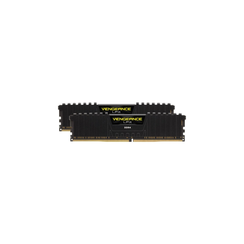 Corsair DIMM 16 GB DDR4-3600 (2x 8 GB) Dual-Kit, für AMD Optimiert , Arbeitsspeicher(schwarz, CMK16GX4M2Z3600C18, Vengeance LPX, INTEL XMP)