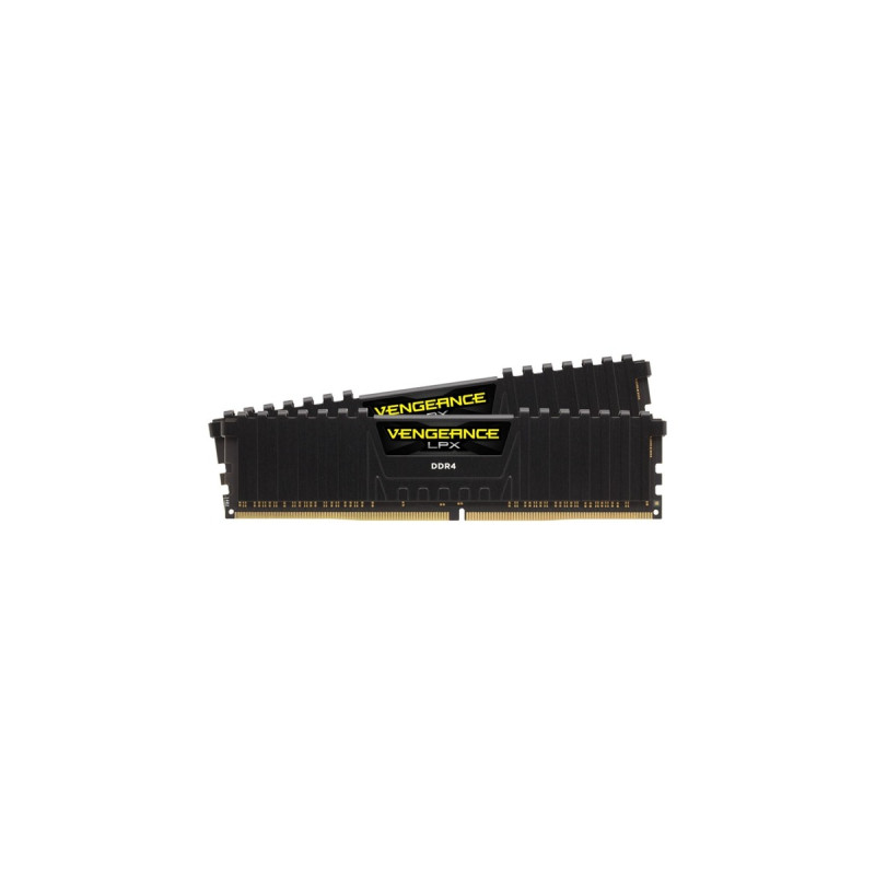 Corsair DIMM 16 GB DDR4-3600 (2x 8 GB) Dual-Kit, für AMD Optimiert , Arbeitsspeicher(schwarz, CMK16GX4M2Z3600C18, Vengeance LPX, INTEL XMP)