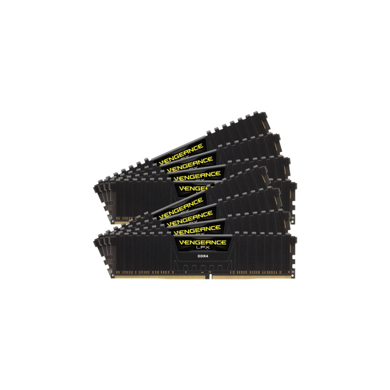 Corsair DIMM 256 GB DDR4-2666 (8x 32 GB) Octo-Kit, Arbeitsspeicher(schwarz, CMK256GX4M8A2666C16, Vengeance LPX, INTEL XMP)