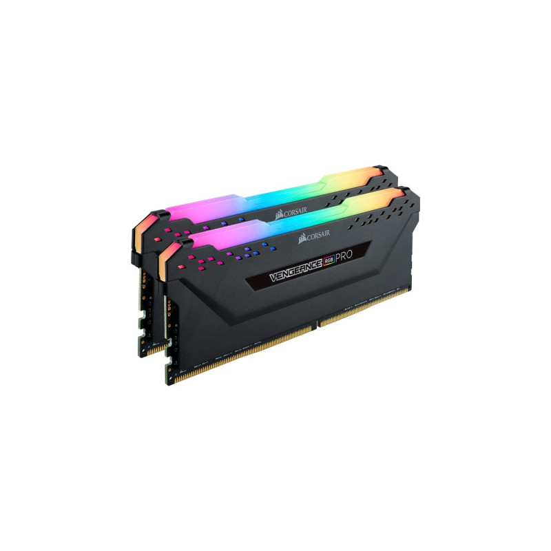 Corsair DIMM 32 GB DDR4-2933 (2x 16 GB) Dual-Kit, für AMD Optimiert , Arbeitsspeicher(schwarz, CMW32GX4M2Z2933C16, Vengeance RGB PRO, INTEL XMP)