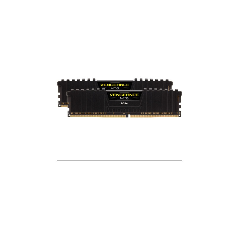 Corsair DIMM 32 GB DDR4-3200 (2x 16 GB) Dual-Kit, Arbeitsspeicher(schwarz, CMK32GX4M2E3200C16, Vengeance LPX, INTEL XMP)