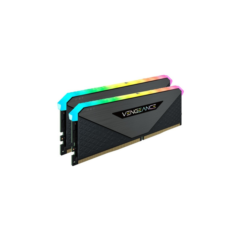 Corsair DIMM 32 GB DDR4-3200 (2x 16 GB) Dual-Kit, Arbeitsspeicher(schwarz, CMN32GX4M2Z3200C16, Vengeance RGB RT, INTEL XMP)