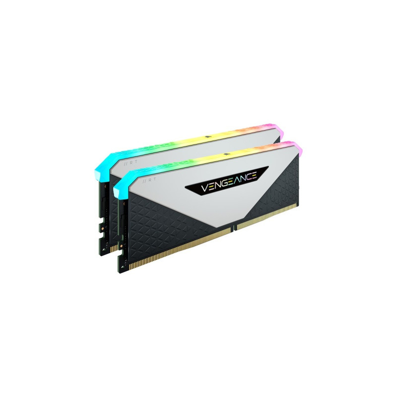 Corsair DIMM 32 GB DDR4-3200 (2x 16 GB) Dual-Kit, Arbeitsspeicher(weiß, CMN32GX4M2Z3200C16W, Vengeance RGB RT, INTEL XMP)