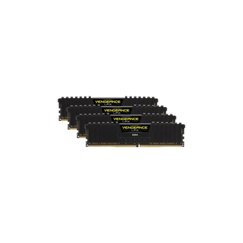 Corsair DIMM 32 GB DDR4-3200 (4x 8 GB) Quad-Kit, Arbeitsspeicher(CMK32GX4M4Z3200C16, Vengeance LPX, INTEL XMP)