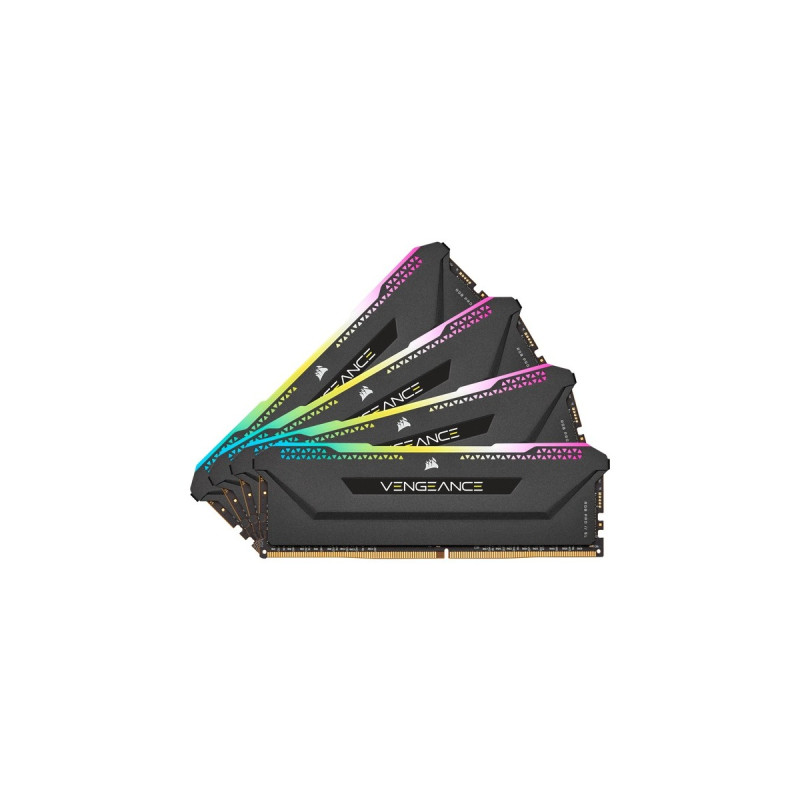 Corsair DIMM 32 GB DDR4-3200 (4x 8 GB) Quad-Kit, Arbeitsspeicher(schwarz, CMH32GX4M4E3200C16, Vengeance RGB PRO SL, INTEL XMP)