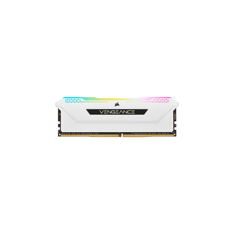 Corsair DIMM 32 GB DDR4-3200 (4x 8 GB) Quad-Kit, Arbeitsspeicher(weiß, CMH32GX4M4E3200C16W, Vengeance RGB PRO SL, INTEL XMP)