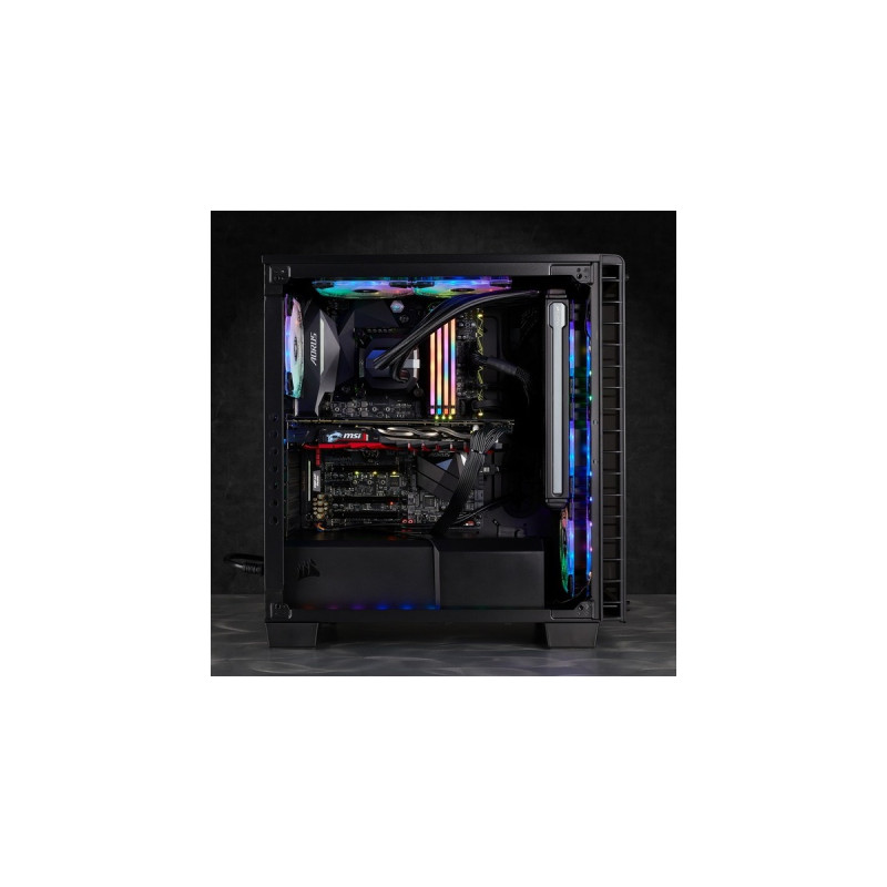 Corsair DIMM 32 GB DDR4-3200 (4x 8 GB) Quad-Kit, Arbeitsspeicher(schwarz, CMW32GX4M4C3200C16, Vengeance RGB PRO, INTEL XMP)