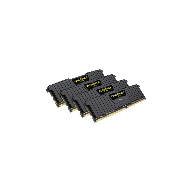 Corsair DIMM 32 GB DDR4-4000 (4x 8 GB) Quad-Kit, Arbeitsspeicher(schwarz, CMK32GX4M4K4000C19, Vengeance LPX, INTEL XMP)