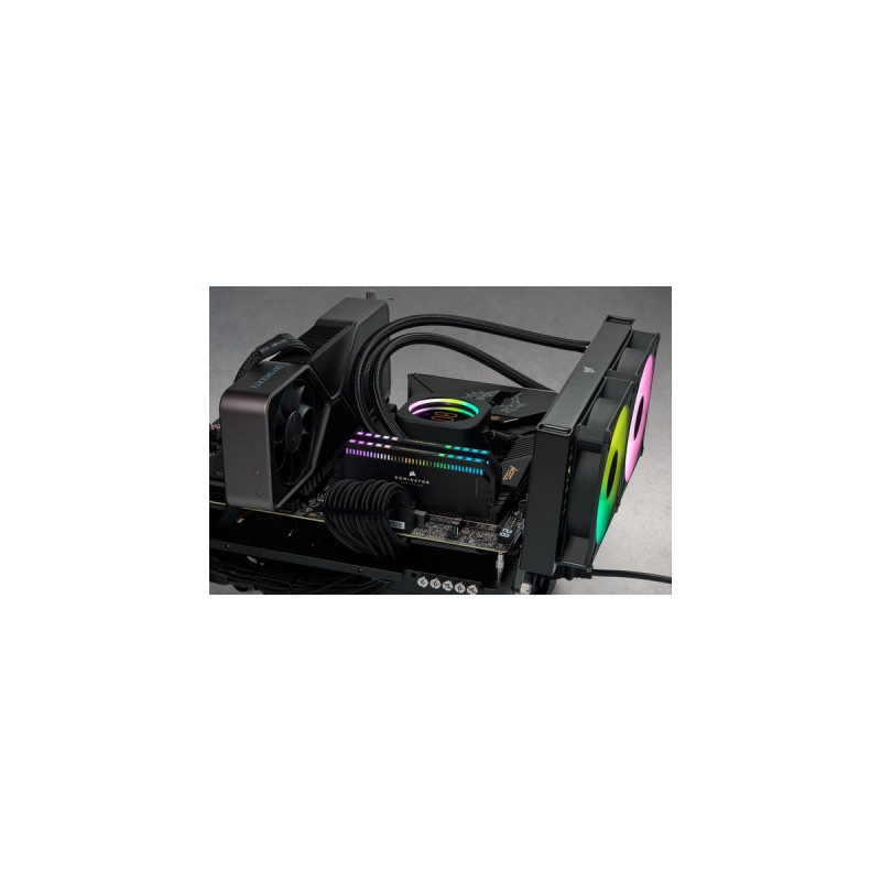 Corsair DIMM 32 GB DDR5-5200 (2x 16 GB) Dual-Kit, Arbeitsspeicher(schwarz, CMT32GX5M2B5200C40, Dominator Platinum RGB, INTEL XMP)