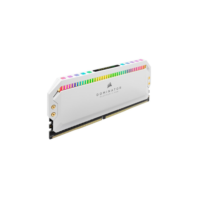 Corsair DIMM 32 GB DDR5-5200 (2x 16 GB) Dual-Kit, Arbeitsspeicher(weiß, CMT32GX5M2B5200C40W, Dominator Platinum RGB, INTEL XMP)