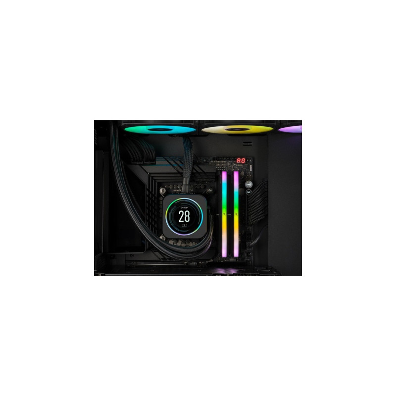 Corsair DIMM 32 GB DDR5-5200 (2x 16 GB) Dual-Kit, Arbeitsspeicher(schwarz, CMH32GX5M2B5200C40, Vengeance RGB, INTEL XMP)