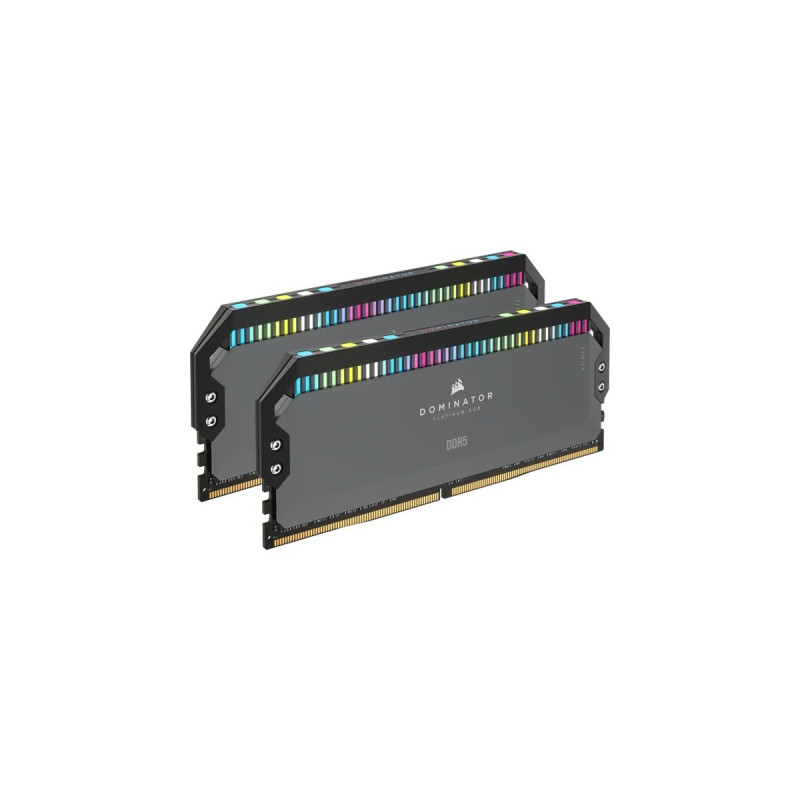 Corsair DIMM 32 GB DDR5-5200 (2x 16 GB) Dual-Kit, Arbeitsspeicher(grau, CMT32GX5M2B5200Z40, Dominator Platinum RGB, AMD EXPO)