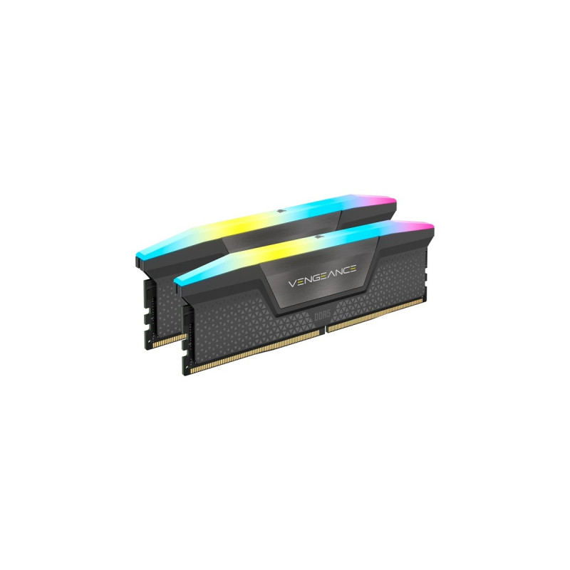 Corsair DIMM 32 GB DDR5-5600 (2x 16 GB) Dual-Kit, Arbeitsspeicher(grau, CMH32GX5M2B5600Z40, Vengeance RGB, AMD EXPO)
