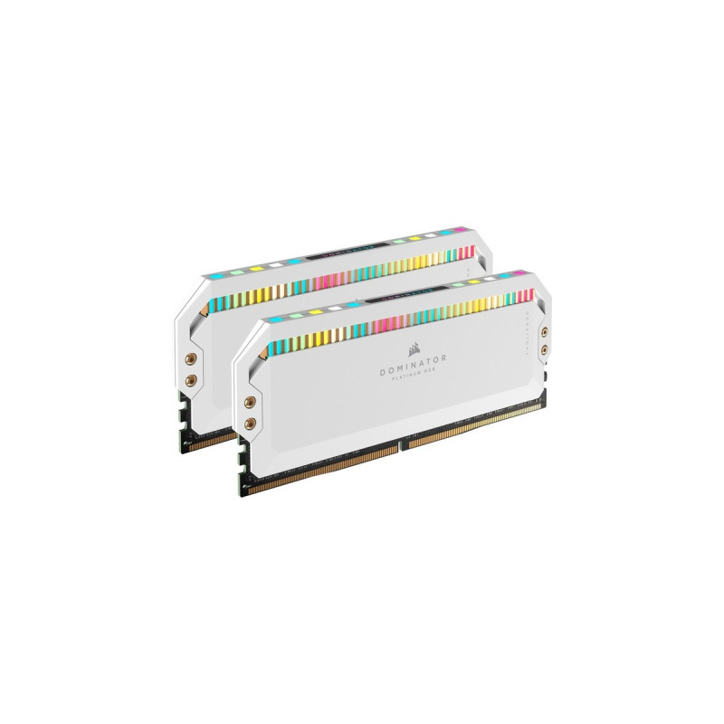 Corsair DIMM 32 GB DDR5-5600 (2x 16 GB) Dual-Kit, Arbeitsspeicher(weiß, CMT32GX5M2B5600C36W, Dominator Platinum RGB, INTEL XMP)
