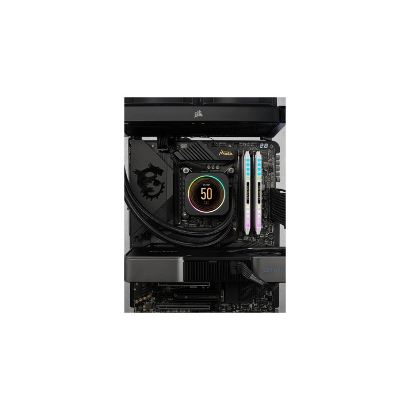 Corsair DIMM 32 GB DDR5-5600 (2x 16 GB) Dual-Kit, Arbeitsspeicher(weiß, CMT32GX5M2B5600C36W, Dominator Platinum RGB, INTEL XMP)