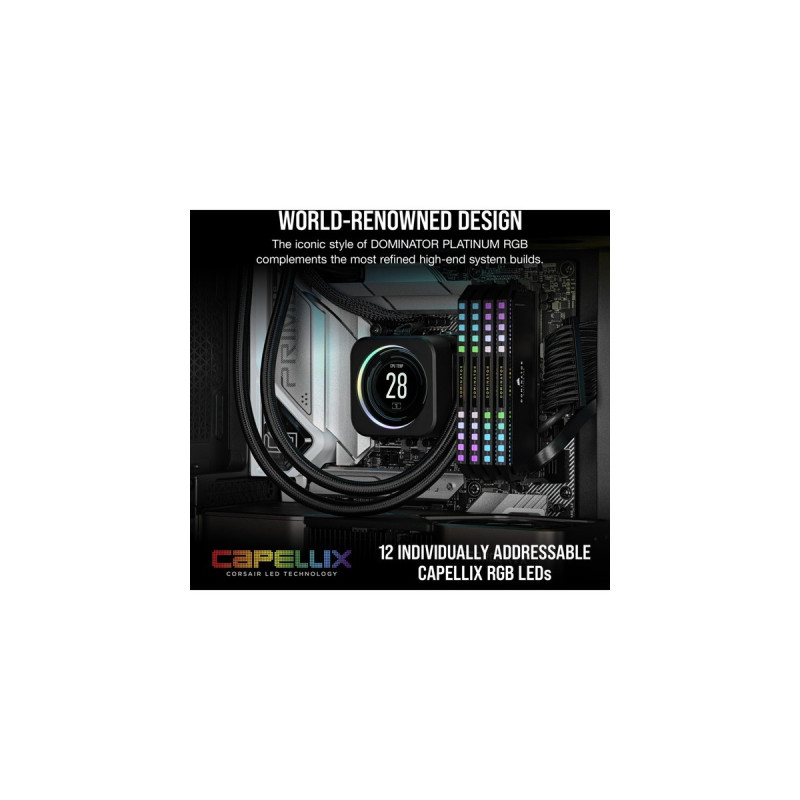 Corsair DIMM 32 GB DDR5-5600 (2x 16 GB) Dual-Kit, Arbeitsspeicher(schwarz, CMT32GX5M2B5600C36, Dominator Platinum RGB, INTEL XMP)