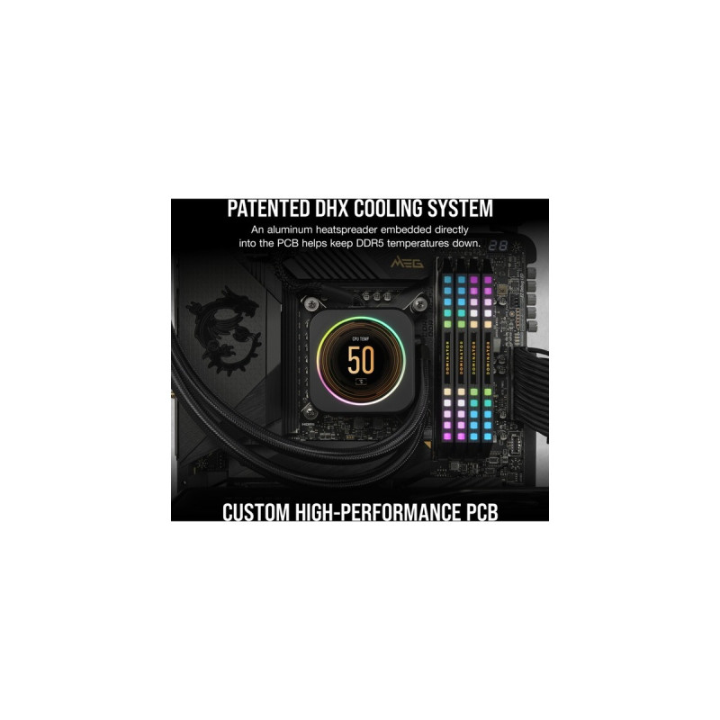 Corsair DIMM 32 GB DDR5-5600 (2x 16 GB) Dual-Kit, Arbeitsspeicher(schwarz, CMT32GX5M2B5600C36, Dominator Platinum RGB, INTEL XMP)