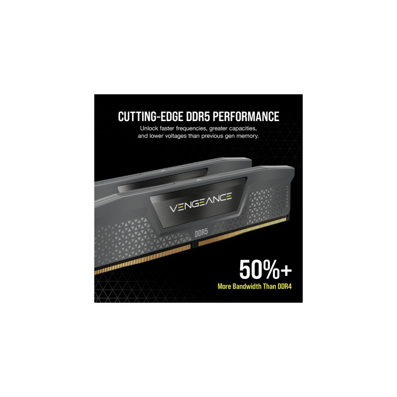 Corsair DIMM 32 GB DDR5-6000 (2x 16 GB) Dual-Kit, Arbeitsspeicher(grau, CMK32GX5M2B6000Z30, Vengeance, AMD EXPO)