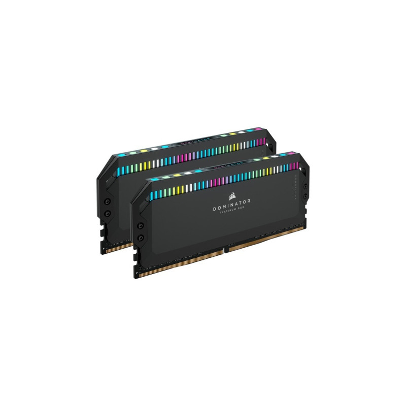 Corsair DIMM 32 GB DDR5-6000 (2x 16 GB) Dual-Kit, Arbeitsspeicher(schwarz, CMT32GX5M2X6000C36, DOMINATOR PLATINUM RGB, INTEL XMP)