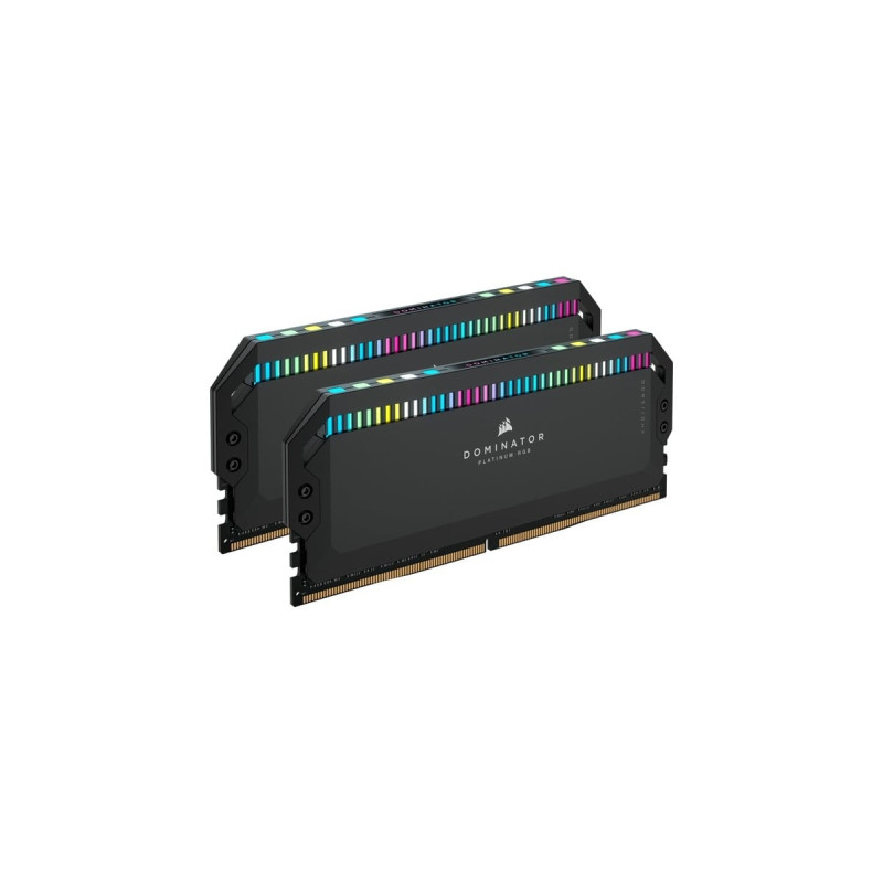 Corsair DIMM 32 GB DDR5-6000 (2x 16 GB) Dual-Kit, Arbeitsspeicher(schwarz, CMT32GX5M2X6000C36, DOMINATOR PLATINUM RGB, INTEL XMP, Outlet)