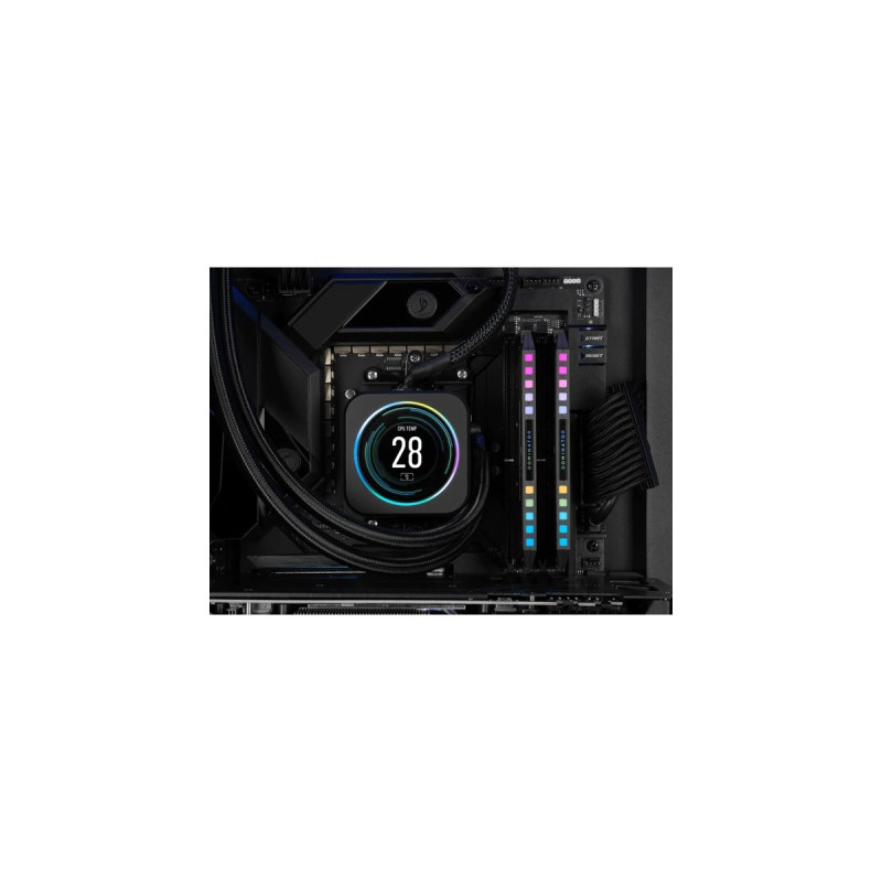 Corsair DIMM 32 GB DDR5-6000 (2x 16 GB) Dual-Kit, Arbeitsspeicher(grau/schwarz, CMT32GX5M2D6000Z36, DOMINATOR PLATINUM RGB, AMD EXPO)