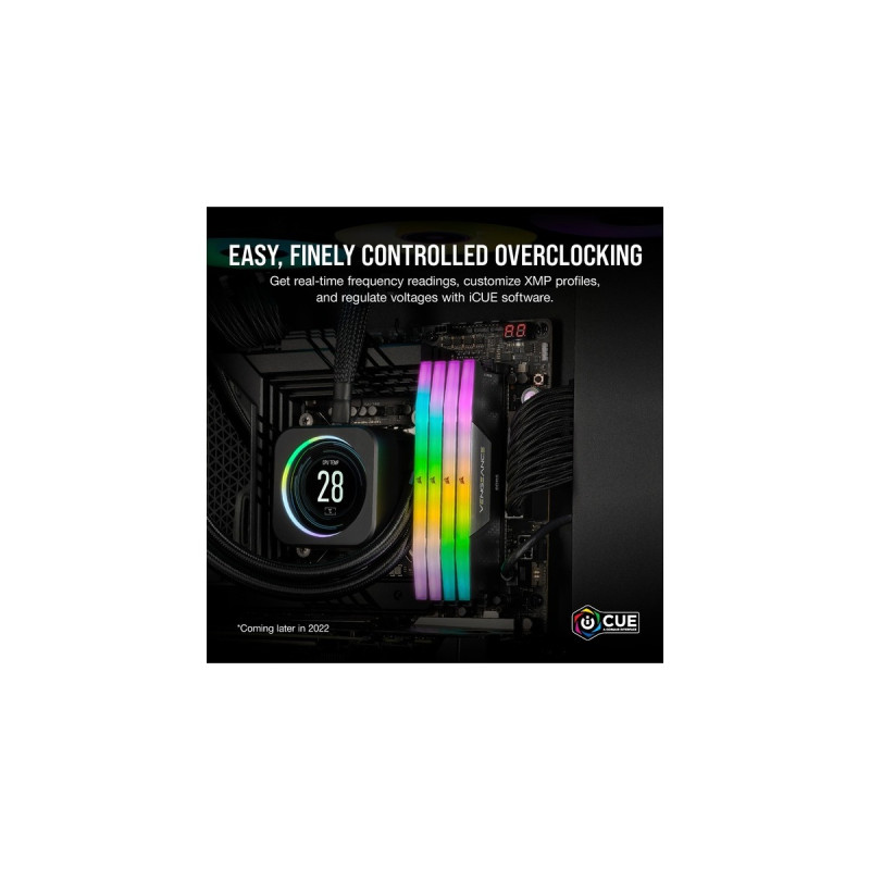 Corsair DIMM 32 GB DDR5-6000 (2x 16 GB) Dual-Kit, Arbeitsspeicher(schwarz, CMH32GX5M2E6000C36, Vengeance RGB, INTEL XMP)