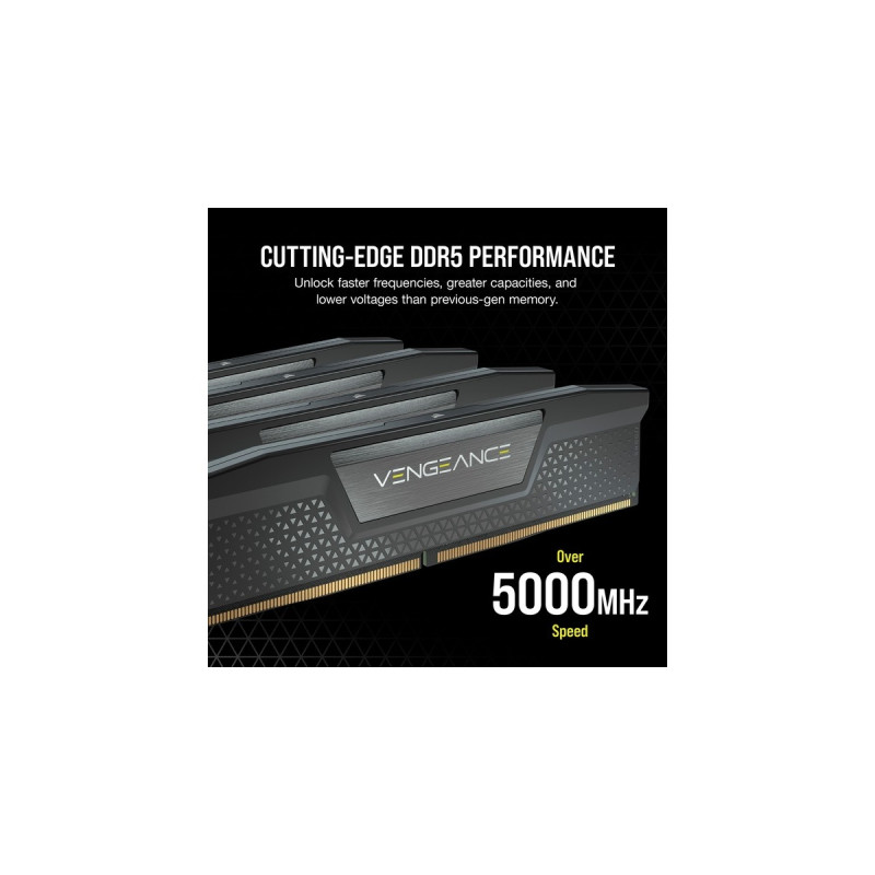 Corsair DIMM 32 GB DDR5-6200 (2x 16 GB) Dual-Kit, Arbeitsspeicher(schwarz, CMK32GX5M2E6200C36, Vengeance, INTEL XMP)