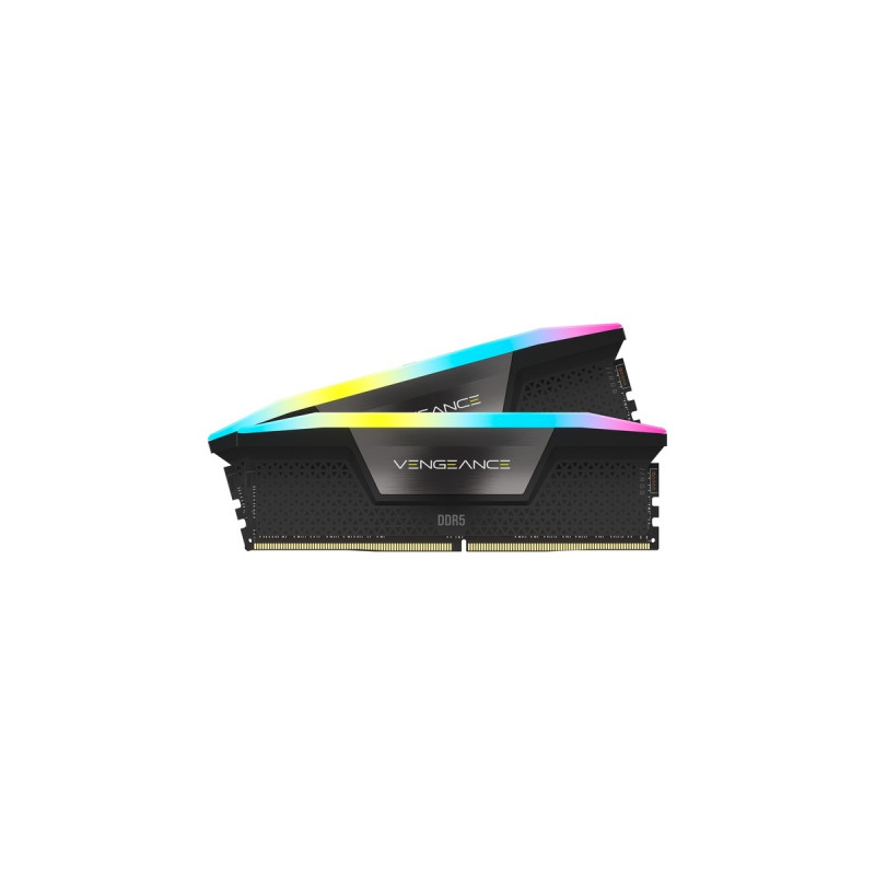 Corsair DIMM 32 GB DDR5-6400 (2x 16 GB) Dual-Kit, Arbeitsspeicher(schwarz, CMH32GX5M2B6400C32, Vengeance RGB, INTEL XMP)