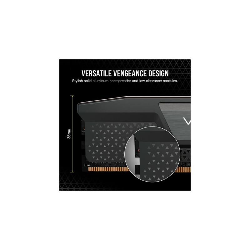 Corsair DIMM 32 GB DDR5-6400 (2x 16 GB) Dual-Kit, Arbeitsspeicher(schwarz, CMK32GX5M2B6400C32, Vengeance, INTEL XMP)