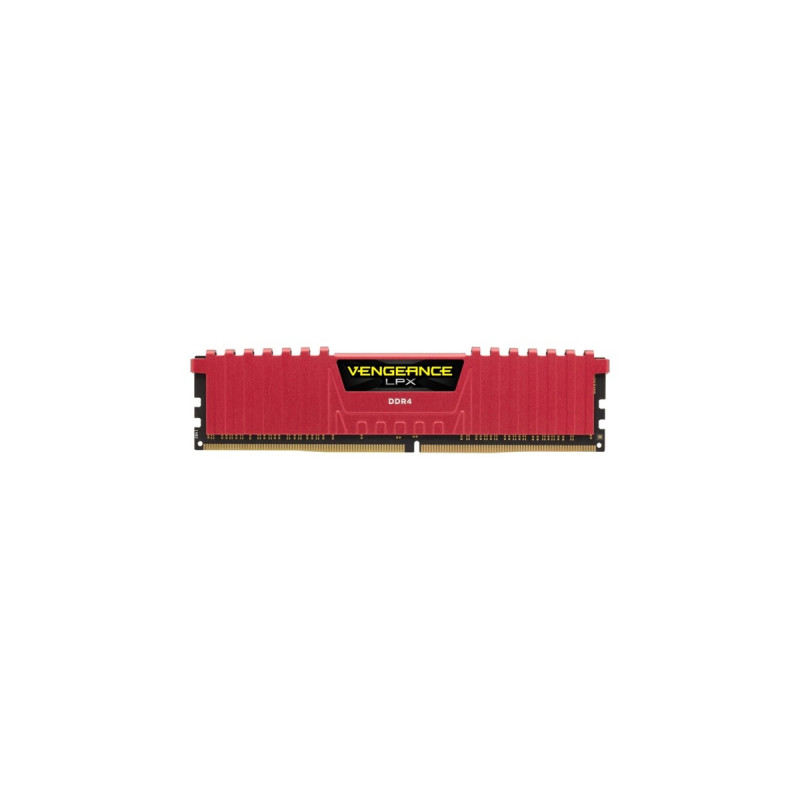 Corsair DIMM 64 GB DDR4-2133 (4x 16 GB) Quad-Kit, Arbeitsspeicher(rot, CMK64GX4M4A2133C13R, Vengeance LPX, INTEL XMP)
