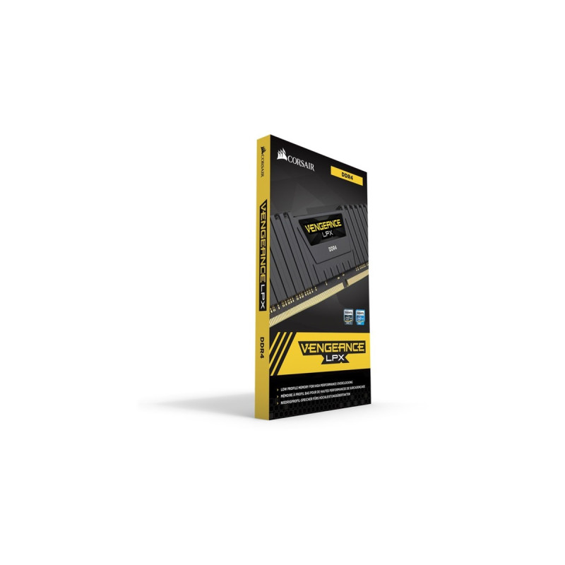 Corsair DIMM 64 GB DDR4-2666 (2x 32 GB) Dual-Kit, Arbeitsspeicher(schwarz, CMK64GX4M2A2666C16, Vengeance LPX, INTEL XMP)