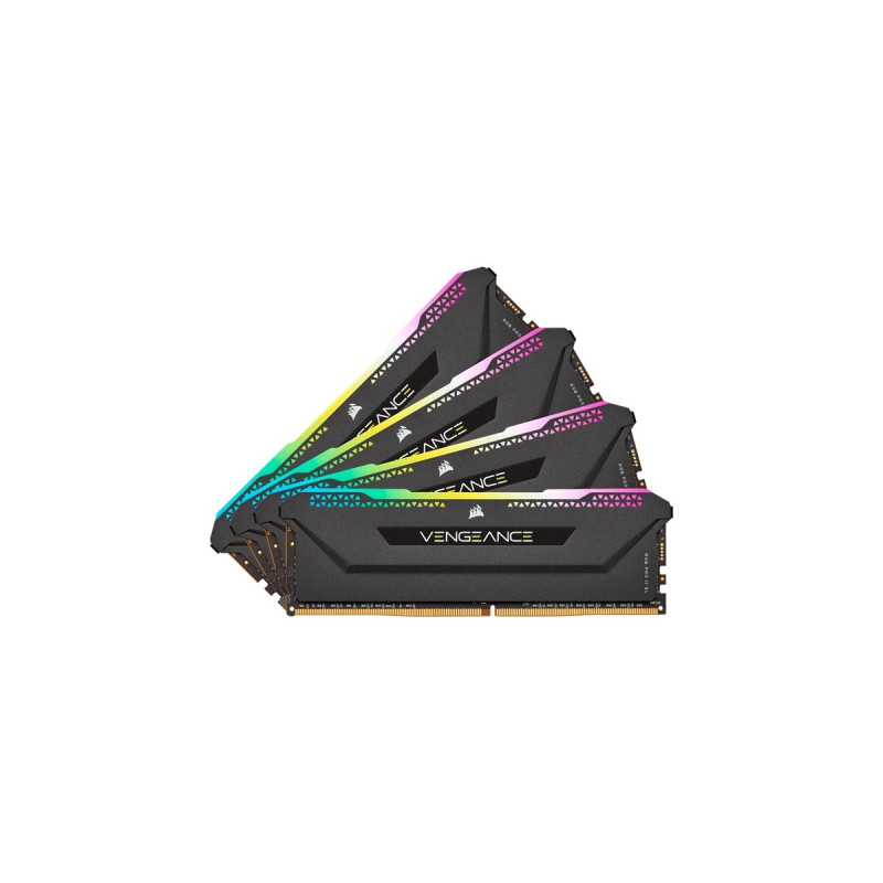 Corsair DIMM 64 GB DDR4-3200 (4x 16 GB) Quad-Kit, Arbeitsspeicher(CMH64GX4M4E3200C16, Vengeance RGB PRO SL, INTEL XMP)