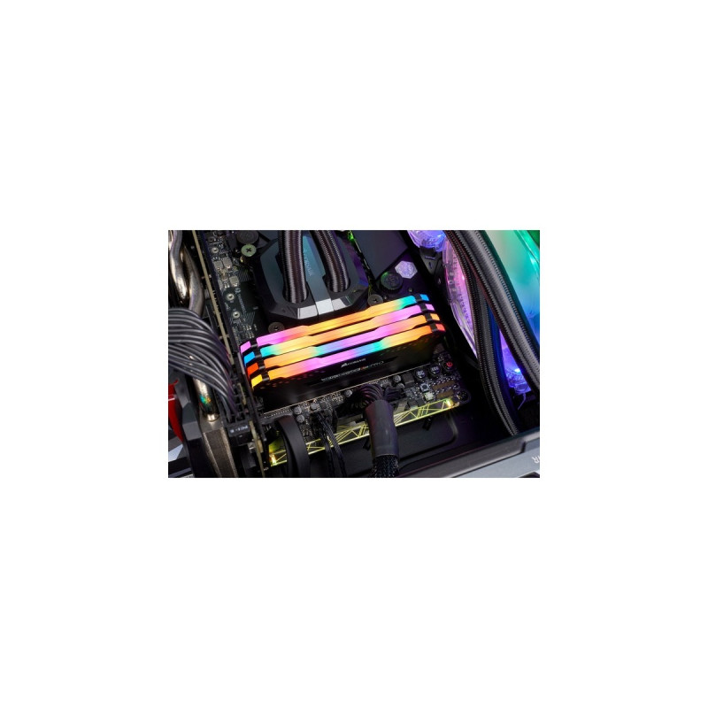 Corsair DIMM 64 GB DDR4-3600 (4x 16 GB) Quad-Kit, Arbeitsspeicher(schwarz, CMW64GX4M4D3600C18, Vengeance RGB PRO, INTEL XMP)
